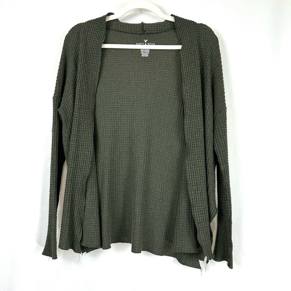 American Eagle Outfitters Soft & Sexy Plush Waffle Knit Cardigan Sweater Sz XXS - Picture 1 of 8